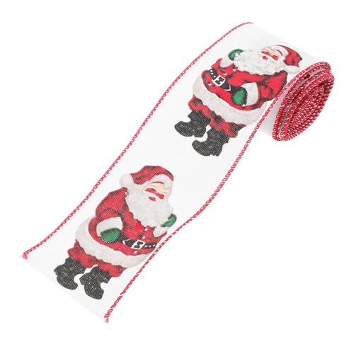 STOBAZA Weihnachtsband Santa Claus Motiv Rolle Stoffband zum Basteln Geschenkband für Party und Autodekoration Vielseitiges Weihnachtsdekorationsband STOBAZA Weihnachtsband Santa Claus Motiv Rolle Stoffband zum Basteln Geschenkband für Party und Autodekoration Vielseitiges Weihnachtsdekorationsband von STOBAZA