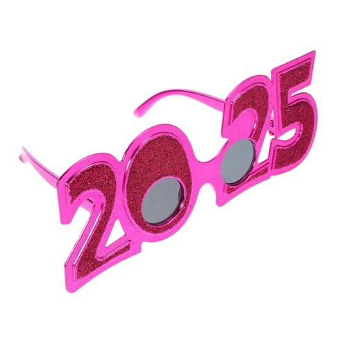 STOBAZA Year Party Brille aus Robustem Lustige Gerade Form Leichte Silvesterbrille für Karneval und Festlichkeiten Unisex Eyewear Dekoration von STOBAZA