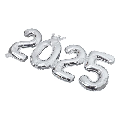 STOBAZA Zahlen Folienballons aus Aluminiumfolie Silber Stabile Langlebige Partydeko für Silvester Abschlussfeier Fotorequisite Geeignet für Neujahrsfest und Jubiläumsfeier STOBAZA Zahlen Folienballons aus Aluminiumfolie Silber Stabile Langlebige Partydeko für Silvester Abschlussfeier Fotorequisite Geeignet für Neujahrsfest und Jubiläumsfeier von STOBAZA
