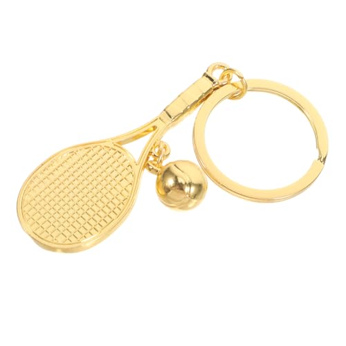 STOBAZA Zinklegierung Tennis Schlüsselanhänger Miniatur Tennisschläger Schlüsselhalter Robust Langlebig Modisches für Tennisfans Souvenir Party von STOBAZA