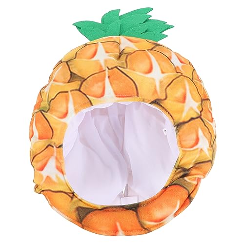 STOBAZA Ananas-maskenhut Für Cosplay Frucht-partyhüte Plüsch-fruchtkappe Tropischer Fruchthut Lustiger Plüschhut Hut Für Kinder Pp Baumwolle Pool-party Sommer Kopfbedeckung von STOBAZA