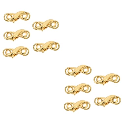 STOBOK 2 Sets Metall Karabinerverschluss Karabinerhaken Für Schmuck Halskette Armband Bastelprojekt 5 Stück * 2 von STOBOK