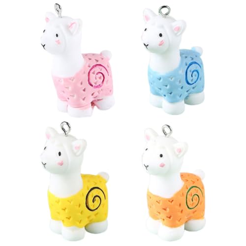 4 Stücke Farbenfrohe Alpaka Anhänger Aus Harz Für DIY Schlüsselanhänger Lustige Dekoration Für Kinder Und Erwachsene Perfekte Geschenkidee 4 Stücke Farbenfrohe Alpaka Anhänger Aus Harz Für DIY Schlüsselanhänger Lustige Dekoration Für Kinder Und Erwachsene Perfekte Geschenkidee von STOBOK
