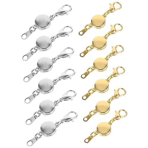 STOBOK 4 Sets Magnetverschlüsse Für Halsketten Schmuckverschlüsse Zubehör-set Karabinerverschluss Aus Legierung 12 Stück * 4 von STOBOK
