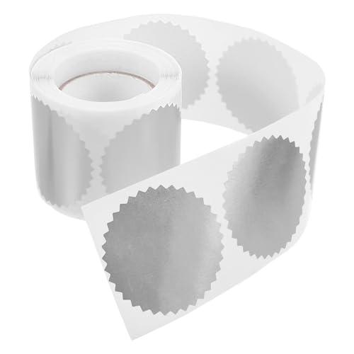 50Mm Silberne Prägeaufkleber Auf Rolle – Selbstklebende Siegel Für Zertifikate Diy Projekte Klassenzimmer Und Bürodekoration von STOBOK