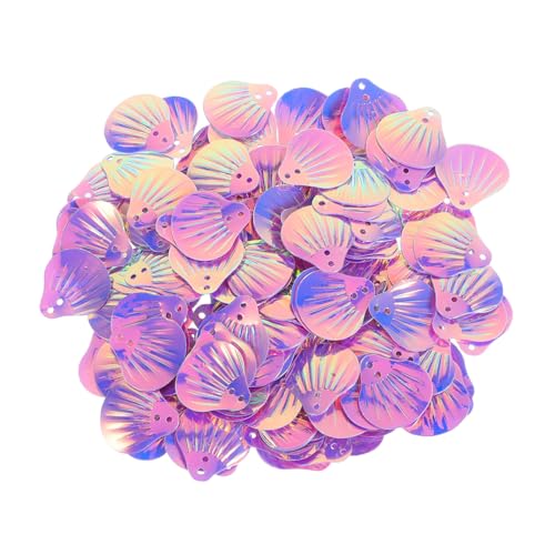 STOBOK 1 Muschel-doppelloch-pailletten Glitzer Pailletten Paillettenapplikationen Geburtstag Pailletten Flip-pailletten Pailletten Für Stickerei Pailletten Aufnähen Diy Pailletten Plastik von STOBOK