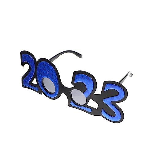 STOBOK 1 Paar 2023 2023 Brille silvester party zubehör party outfit Frohes neues Jahr 2023 Partybrille hochzeitsgeschenke Kinderbrille Kostümzubehör für Jahr schmecken von STOBOK