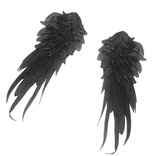 STOBOK Eleganter Flügel-aufnäher Schwarzes Polyestergarn Bequem Zum Aufnähen Für Halloween Und Weihnachten STOBOK Eleganter Flügel-aufnäher Schwarzes Polyestergarn Bequem Zum Aufnähen Für Halloween Und Weihnachten von STOBOK