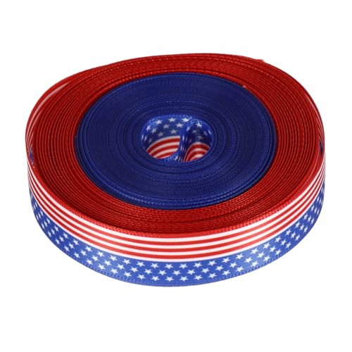 STOBOK 1 Rolle Band zum Unabhängigkeitstag selbst Blau Bänder zum Unabhängigkeitstag patriotisches Band seidenband ribbon Geschenkband zum Verpacken von Geschenken Banddekoration Stoff von STOBOK
