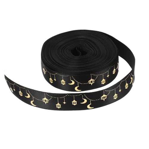 STOBOK 1 Rolle Bogenband Geschenkband Dekorative Bänder Party Dekoration Dekorative Schleifen ramadan dekoration Eid Mubarak Decor -Bänder Mondsternband Außenband Polyester Black STOBOK 1 Rolle Bogenband Geschenkband Dekorative Bänder Party Dekoration Dekorative Schleifen ramadan dekoration Eid Mubarak Decor -Bänder Mondsternband Außenband Polyester Black von STOBOK