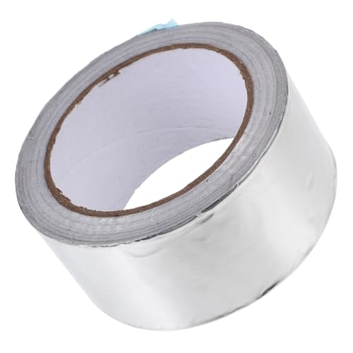 STOBOK 1 Rolle Folienband verstärktes Folienklebeband Silberbandisolierung Wärmedämmband Wärmedämmbänder Thermoband Klebeband aus Aluminiumfolie Aluminiumband Silver von STOBOK