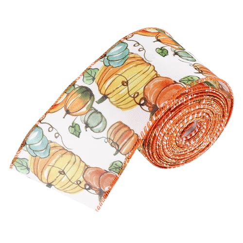 STOBOK 1 Rolle Kürbisband Kürbis-Ripsband Dekoration zum Einpacken gelbes Band geschenkverpackung geschenkband tischband Thanksgiving-Band zum Verpacken Thanksgiving-Druckband Stoff STOBOK 1 Rolle Kürbisband Kürbis-Ripsband Dekoration zum Einpacken gelbes Band geschenkverpackung geschenkband tischband Thanksgiving-Band zum Verpacken Thanksgiving-Druckband Stoff von STOBOK