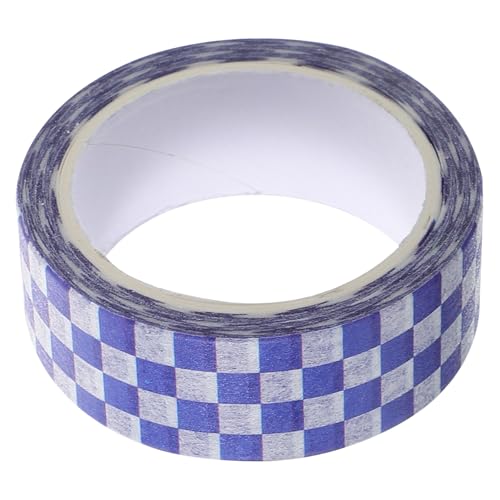 STOBOK 1 Rolle Washi-Tape-Ästhetik Scrapbooking bunt selbst Klebeband dekorativ Tagebuchband Washi Tape kawaii Aufkleber zum Basteln kariertes Band Japanisches Papier von STOBOK