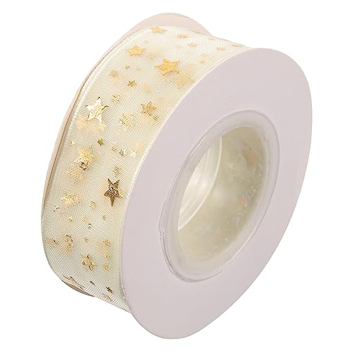 STOBOK 1 Rollenbox Geschenkbänder Goldenes Weihnachtsband Wickelband Schleife Satinband Drahtband Umwickeln Goldenes Band Blumenverpackungsbänder Geschenkbandverzierung Sternenband Stoff STOBOK 1 Rollenbox Geschenkbänder Goldenes Weihnachtsband Wickelband Schleife Satinband Drahtband Umwickeln Goldenes Band Blumenverpackungsbänder Geschenkbandverzierung Sternenband Stoff von STOBOK