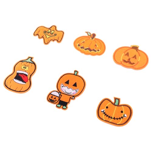 STOBOK 1 Satz 18 Stück Halloween liefert Kürbisstoffaufkleber Gestickte Halloween-Patches halloween dekoration halloween-dekoration Cartoon-Stoffaufkleber Stickerei-DIY-Patch Twill-Stoff von STOBOK