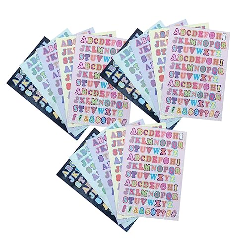 STOBOK 1 Satz Alphabet Glitzer Aufkleber Süße Wasserdichte Aufkleber Für Sammelalbum Buchstaben Tagebuch Selbstklebende Englische Alphabet Aufkleber Vinyl Aufkleber 15Blatt STOBOK 1 Satz Alphabet Glitzer Aufkleber Süße Wasserdichte Aufkleber Für Sammelalbum Buchstaben Tagebuch Selbstklebende Englische Alphabet Aufkleber Vinyl Aufkleber 15Blatt von STOBOK