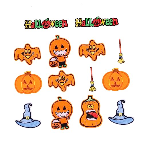 STOBOK 1 Satz Aufnäher Aufbügeln Halloween Halllowen Dekoring Zierkürbis Heeloween Nähen Party Gestickte Aufnäher Kürbisbeet Stickerei-kürbis-patch Stoff-polyester-vliesstoff 14 Stück STOBOK 1 Satz Aufnäher Aufbügeln Halloween Halllowen Dekoring Zierkürbis Heeloween Nähen Party Gestickte Aufnäher Kürbisbeet Stickerei-kürbis-patch Stoff-polyester-vliesstoff 14 Stück von STOBOK