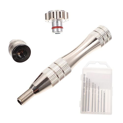STOBOK 1 Satz Bohr- Und Schnitzwerkzeuge Schlüssel Schlagbohrer Loch Puncher Mini-handbohrwerkzeug Mini-handbohrmaschine Für Das Handwerk Handbohrer Handbuch Silber Aluminiumlegierung von STOBOK