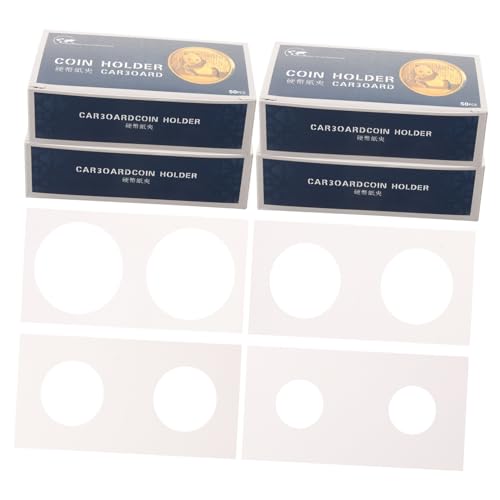 STOBOK 1 Satz Etiketten Anreiz Kapseln Fall Beschützer Währung Klebegewichte Bindemittel Dokumentenmappe Zubehör Ordner Clip Für Münzsammlungen Professioneller Münzschutz Papier 4boxen von STOBOK