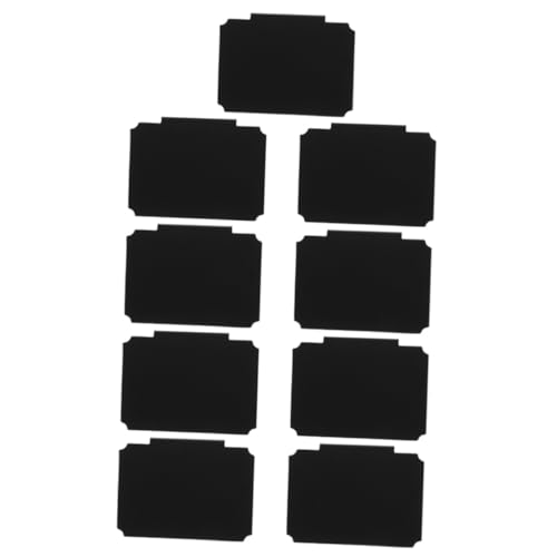 STOBOK 1 Satz Etikettenhalter-nachrichtentafel Etikettenhalter Für Tafeln Tafeletiketten Bücherregal-etiketten Behälteretikett Mülletiketten Zum Aufclipsen Preisschild Pp Black 9 Stück von STOBOK