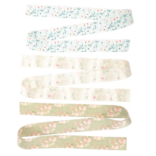 STOBOK 1 Satz Frühlingsblumen-blumenband Seidenband Ribbon Bandalette Dekorationsband Geschenkverpackungsband Dekorationen Verdrahtet Weißes Band Bulk-band Banddekor Stoff 3rollen von STOBOK
