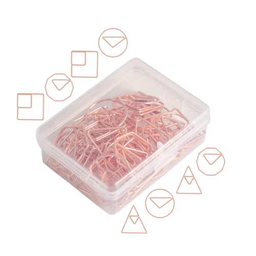 STOBOK 1 Satz Geformte Büroklammer Neuheitsdateiclip Büroklammern in Verschiedenen Größen Klein Mehrfarbig Büroartikel Büromaterial Bürozubehör Büro Büroklammern Eisen Rose Gold 60 Stück STOBOK 1 Satz Geformte Büroklammer Neuheitsdateiclip Büroklammern in Verschiedenen Größen Klein Mehrfarbig Büroartikel Büromaterial Bürozubehör Büro Büroklammern Eisen Rose Gold 60 Stück von STOBOK