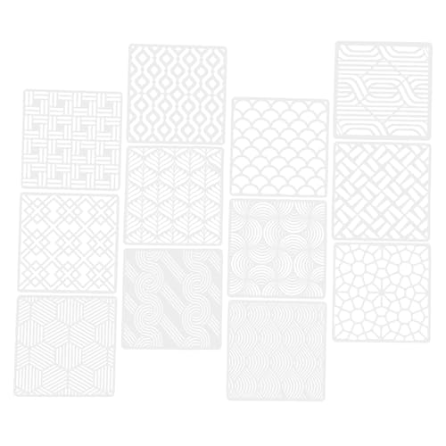 STOBOK 1 Satz Geometrische Schablone Malschablonen Vorlagen Wandschablone Stencil Wiederverwendbare Schablonenvorlage Wanddeko Schablone Weiß Kunststoff 12 Stück STOBOK 1 Satz Geometrische Schablone Malschablonen Vorlagen Wandschablone Stencil Wiederverwendbare Schablonenvorlage Wanddeko Schablone Weiß Kunststoff 12 Stück von STOBOK
