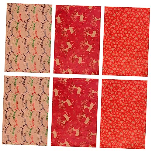 STOBOK 1 Satz Geschenkpapier Weihnachtsgeschenk Packpapier Einpacken Weihnachtsbedarf Paketpapier Verpackungspapier Geschenpapier Diy - Weihnachtspaket Papier Kraftpapier 6 Stück STOBOK 1 Satz Geschenkpapier Weihnachtsgeschenk Packpapier Einpacken Weihnachtsbedarf Paketpapier Verpackungspapier Geschenpapier Diy - Weihnachtspaket Papier Kraftpapier 6 Stück von STOBOK