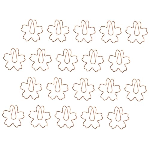 STOBOK 1 Satz Kirschblüten-büroklammer Schreibutensilien Merkzettel Bürodekoration Partyhüte Datei Klein Jumbo-büroklammern Clips in Blumenform Büroordner Rostfreier Stahl Golden 20 Stück STOBOK 1 Satz Kirschblüten-büroklammer Schreibutensilien Merkzettel Bürodekoration Partyhüte Datei Klein Jumbo-büroklammern Clips in Blumenform Büroordner Rostfreier Stahl Golden 20 Stück von STOBOK
