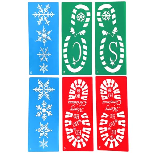 STOBOK 1 Satz Klein Fußabdrücke Schablonen Zum Malen Wand Weihnachtsstil Weihnachtsdekorationen Schneeflocke-vorlage Weihnachtsmarken -malschablone Wohnkultur Das Haustier 6 Stück STOBOK 1 Satz Klein Fußabdrücke Schablonen Zum Malen Wand Weihnachtsstil Weihnachtsdekorationen Schneeflocke-vorlage Weihnachtsmarken -malschablone Wohnkultur Das Haustier 6 Stück von STOBOK