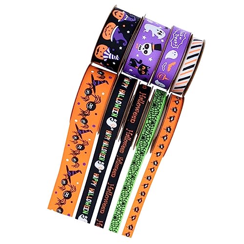 STOBOK 1 Satz Kranz Bastelband Fälschung Dekoration Dekorativ Girlande Schleife Geschenkband Halloween Halloweendeko Bandfeile Halloween-kranzband Diy Band Zum Basteln Polyester 9rollen von STOBOK