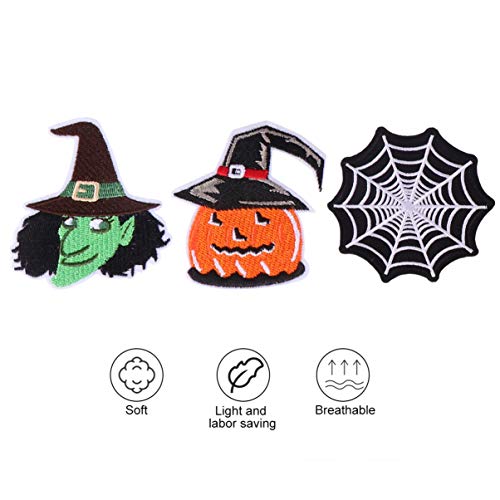 STOBOK 1 Satz Kürbis Witch Patch Halloween-spinnennetz Patches Für Halloween Dekorationen Bestickt Nähen Mini-halloween Kleiderflicken Halloween-patch Stoff 6 Stück STOBOK 1 Satz Kürbis Witch Patch Halloween-spinnennetz Patches Für Halloween Dekorationen Bestickt Nähen Mini-halloween Kleiderflicken Halloween-patch Stoff 6 Stück von STOBOK