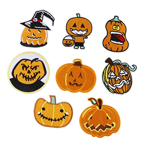 STOBOK 1 Satz Kürbisentuchaufkleber Festival Halloween Patches Nähen Kürbis Patch Zum Aufnähen Auf Patch Bestickt Kürbisflecken Stoffaufkleber Dekorativ Stoff-polyester-vliesstoff 8 Stück von STOBOK