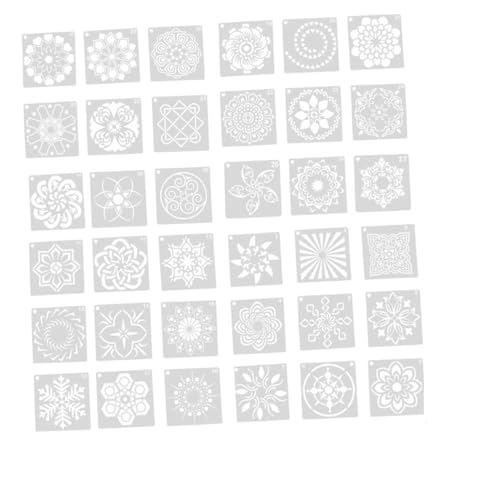 STOBOK 1 Satz Mandala Vorlagenschablonen Für Wandmalerei DIY Schablonen Mandala Zeichenschablonen Mandala Malschablonen Aushöhlungsschablonen Weiß 36 Stück STOBOK 1 Satz Mandala Vorlagenschablonen Für Wandmalerei DIY Schablonen Mandala Zeichenschablonen Mandala Malschablonen Aushöhlungsschablonen Weiß 36 Stück von STOBOK
