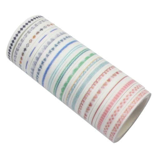STOBOK 1 Satz Papierklebeband Selber Machen Basteln Für Bastelmaterial Für Verpackungen Für Crafts for Dekobänder Sammelklebeband Tagebuch Klebeband 18rollen von STOBOK