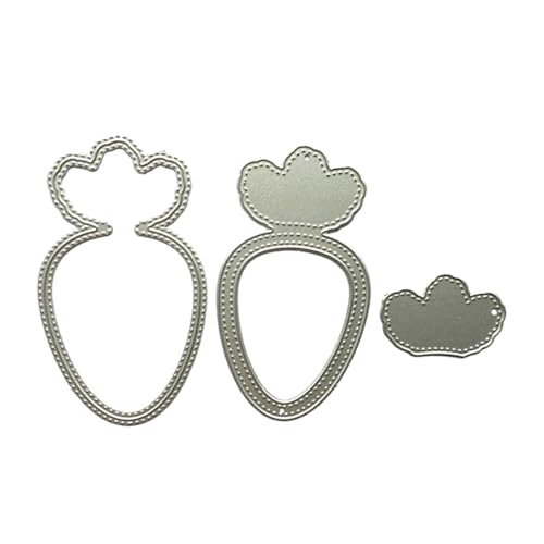 STOBOK 1 Satz Schneidwerkzeug Etikett Geburtstag Schneiden Maschine Scrapbook-stanzungen Stanzformen Schablone Sterben Karottenrand-stanzform Stanzteile Für Die Kartenherstellung Silver von STOBOK