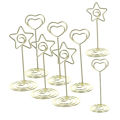 STOBOK 1 Satz Speisekartenhalter Karte Steht Für Tische Hochzeit Name Kartenhalter Grüße Visitenkarten Halterung Bildregal Fotohalter Tischkartenhalterständer Zinklegierung Golden 8 Stück STOBOK 1 Satz Speisekartenhalter Karte Steht Für Tische Hochzeit Name Kartenhalter Grüße Visitenkarten Halterung Bildregal Fotohalter Tischkartenhalterständer Zinklegierung Golden 8 Stück von STOBOK