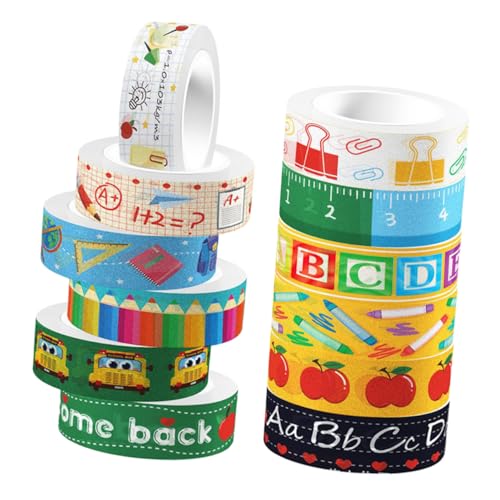 STOBOK 1 Satz Transparentes Rollband Schrott Scrapbooking Streifen Anime Für Aufkleber Dekoratives Washi Tape Scrapbook- Planer Liefert Milchband Planer Tape 12rollen von STOBOK