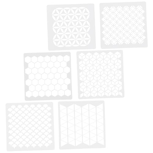 STOBOK 1 Satz Wandmalerei-vorlage Schablone Für Wandmalerei Vorlage Malen -accessoires Malvorlagentafel Weiß 6 Stück von STOBOK