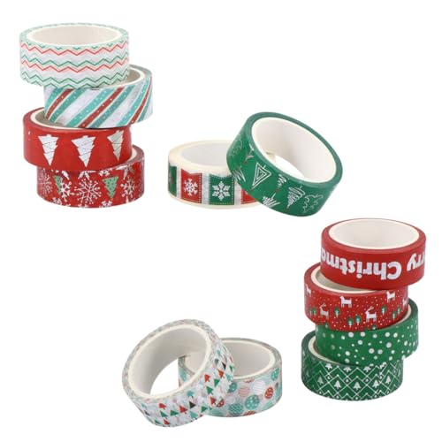STOBOK 1 Satz Washi-tape Weihnachtsband Selber Machen Drinnen Weihnachts Washi Tape Weihnachtsdeko Aufkleber Für Geschenkverpackungen Dekoratives Klebeband Selber Machen Papier 12rollen STOBOK 1 Satz Washi-tape Weihnachtsband Selber Machen Drinnen Weihnachts Washi Tape Weihnachtsdeko Aufkleber Für Geschenkverpackungen Dekoratives Klebeband Selber Machen Papier 12rollen von STOBOK