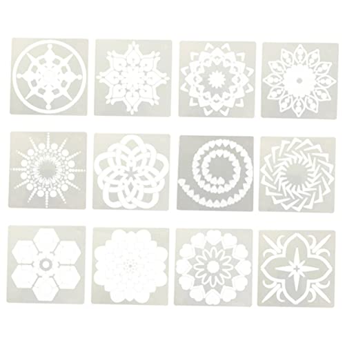 STOBOK 1 Satz Zeichenvorlagen Mandala Schablonen Zeichenschablonen Mandala Vorlagen Schablonen Zum Sprühen Malschablonen Schablonen Aushöhlen Weiß 12 Stück STOBOK 1 Satz Zeichenvorlagen Mandala Schablonen Zeichenschablonen Mandala Vorlagen Schablonen Zum Sprühen Malschablonen Schablonen Aushöhlen Weiß 12 Stück von STOBOK