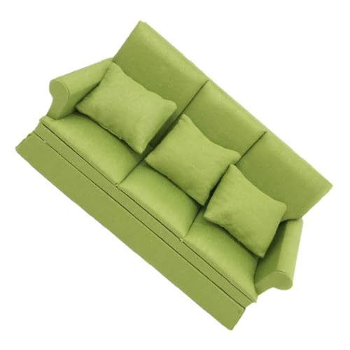 STOBOK 1 Set Puppenhaus Sofa Miniatur Couch Im Maßstab 112 Puppenhaus Couch Mini Möbel Für Puppenhaus Miniatur Möbel Puppenhaus Möbel Puppenhaus Dekoratives Kleines Sofa von STOBOK