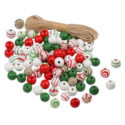 STOBOK 1 Set Runde Perlen Perlen Set Weihnachtsperlen Für Stifte Runde Abstandsperlen Perlenanhänger Weihnachtsperlen Bastelperlen Tourperlen Bastelperlen Pfeifenperlen Für von STOBOK
