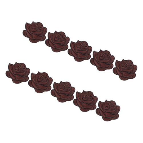 STOBOK 10 Stück Blumenstickstätte T-Shirt-Aufnäher bestickte Aufnäher für Kleidung Rosenapplikation aufbügeln Applikation zum Aufbügeln für Kleidung Rosenflecken aufnähen Polyester Coffee STOBOK 10 Stück Blumenstickstätte T-Shirt-Aufnäher bestickte Aufnäher für Kleidung Rosenapplikation aufbügeln Applikation zum Aufbügeln für Kleidung Rosenflecken aufnähen Polyester Coffee von STOBOK