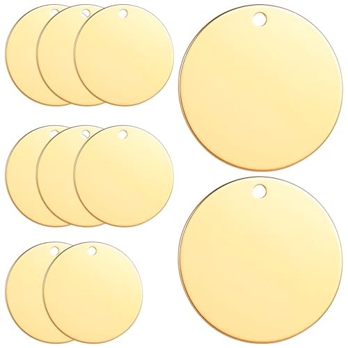 STOBOK 10 Stück Edelstahl-Stempelrohlinge, 3,1 cm, flache runde Anhänger für DIY-Gravur, Armband, Ohrringe, Halskette, Kette, Schmuckherstellung STOBOK 10 Stück Edelstahl-Stempelrohlinge, 3,1 cm, flache runde Anhänger für DIY-Gravur, Armband, Ohrringe, Halskette, Kette, Schmuckherstellung von STOBOK