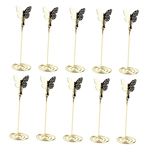STOBOK 10 Stück Hochzeitssitzhalter visitenkarten halterung hochzeitsdeko Tischkartenhalter hochzeitdeko card holder Gruß Fotoständer für Tischbildhalter Tischnummernhalter Metall Golden STOBOK 10 Stück Hochzeitssitzhalter visitenkarten halterung hochzeitsdeko Tischkartenhalter hochzeitdeko card holder Gruß Fotoständer für Tischbildhalter Tischnummernhalter Metall Golden von STOBOK