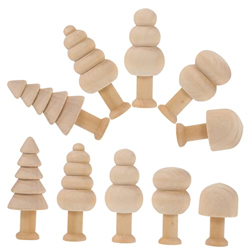 STOBOK Bastel-holzbäume 10 Stück Unlackierte Holzbäume für Dekorationen Zu Ostern und Weihnachten STOBOK Bastel-holzbäume 10 Stück Unlackierte Holzbäume für Dekorationen Zu Ostern und Weihnachten von STOBOK