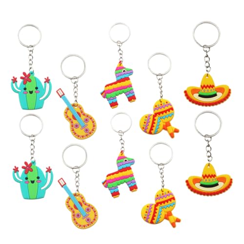 STOBOK 10 Stück Mexikanische Schlüsselkette Zubehör Für Themenpartys Festival-schlüsselanhänger-dekoration Partygeschenk Schlüsselanhänger Für Taschen Cartoon -schlüsselanhänger Pvc STOBOK 10 Stück Mexikanische Schlüsselkette Zubehör Für Themenpartys Festival-schlüsselanhänger-dekoration Partygeschenk Schlüsselanhänger Für Taschen Cartoon -schlüsselanhänger Pvc von STOBOK