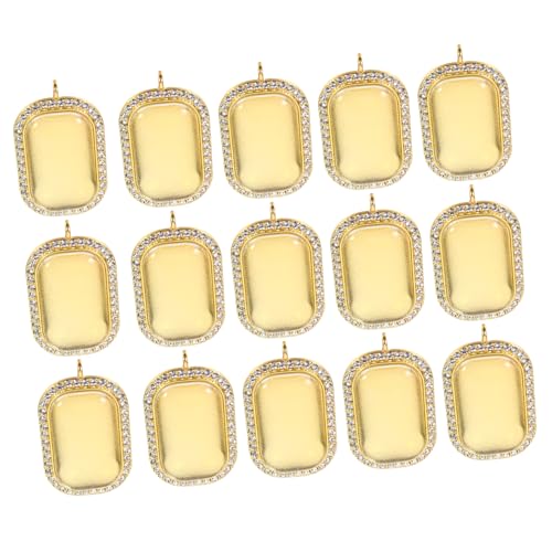 STOBOK 10 Stück -tablettrohlinge Aus Legierung Mit 10 Glas Schmuckzubehör Für Die Herstellung Von Halskettenanhängern STOBOK 10 Stück -tablettrohlinge Aus Legierung Mit 10 Glas Schmuckzubehör Für Die Herstellung Von Halskettenanhängern von STOBOK