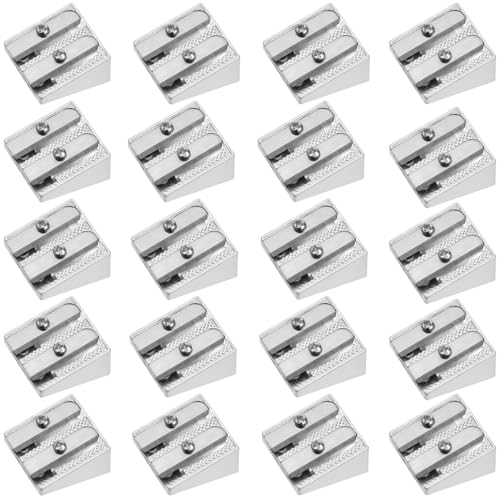 STOBOK 100 Stück Bleistiftspitzer Aus Aluminiumlegierung Manuelle Bleistiftspitzer Buntstiftspitzer Bleistiftspitzer Metall Bleistiftzubehör Eyeliner Büro Schreibtisch von STOBOK